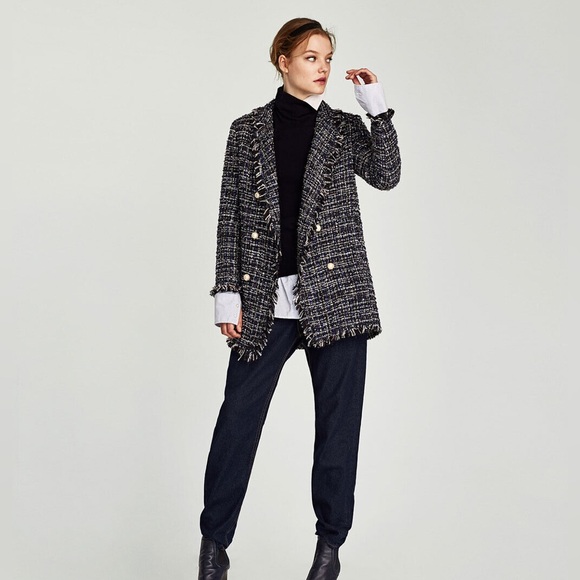 🌟Celebrity Fav ✨Zara Tweed Coat - Picture 6 of 8